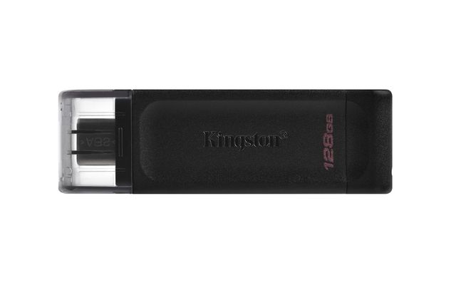 Kingston Pendrive USB-C 3.2 128GB DT70/128GB Black - <p>Kingston&rsquo;s DataTr…