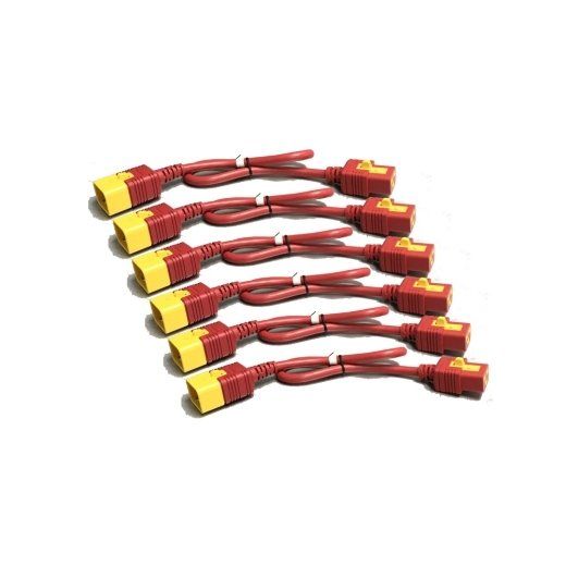 Kit di cavi di alimentazione (6 pz), con bloccaggio, C19 A C20, 1.8M, Rosso