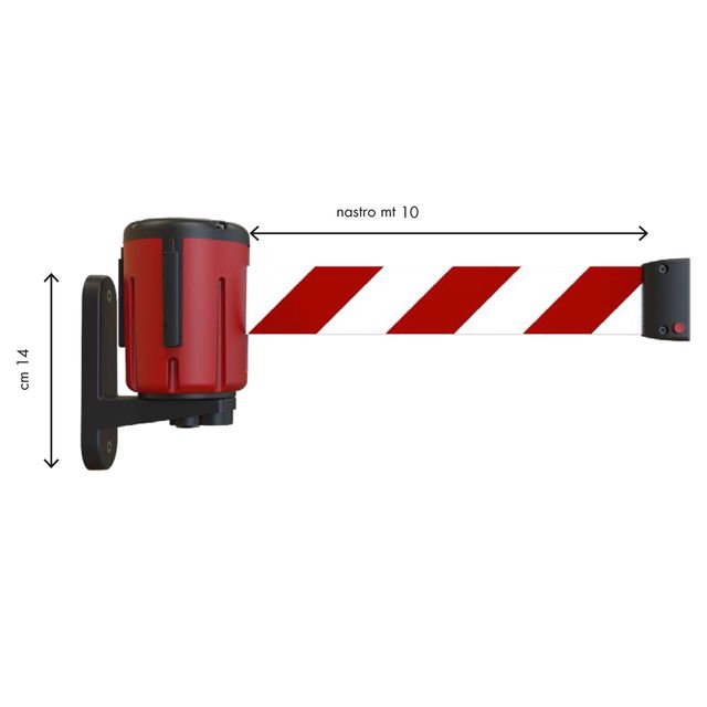 Kit testina Rondo Tensa - con fissaggio magnetico - nastro estensibile 10 m - r…