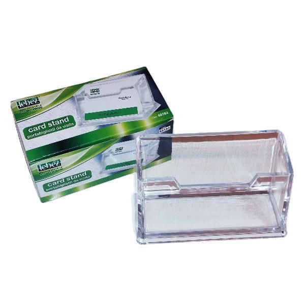 LEBEZ PORTABIGLIETTI DA VISITA IN PLASTICA 10X8X5 CM TRSAPARENTE