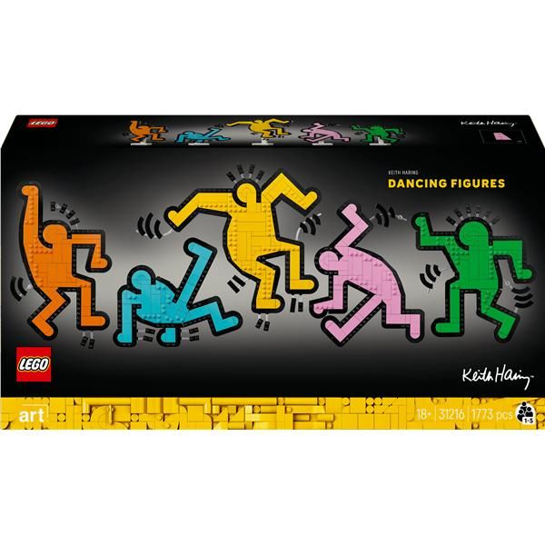 LEGO ART KEITH HARING FIGURE DANZANTI SET DA COSTRUZIONE DA ESPOSIZIONE PARETE …