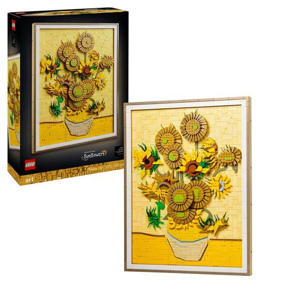 LEGO ART VINCENT VAN GOGH GIRASOLI VERSIONE 3D SET DECORATIVO DA PARETE