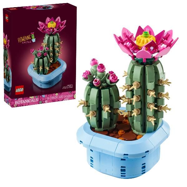 LEGO BOTANICALS CACTUS IN FIORE PIANTA IN VASO CON 2 CACTUS E FIORI FINTI