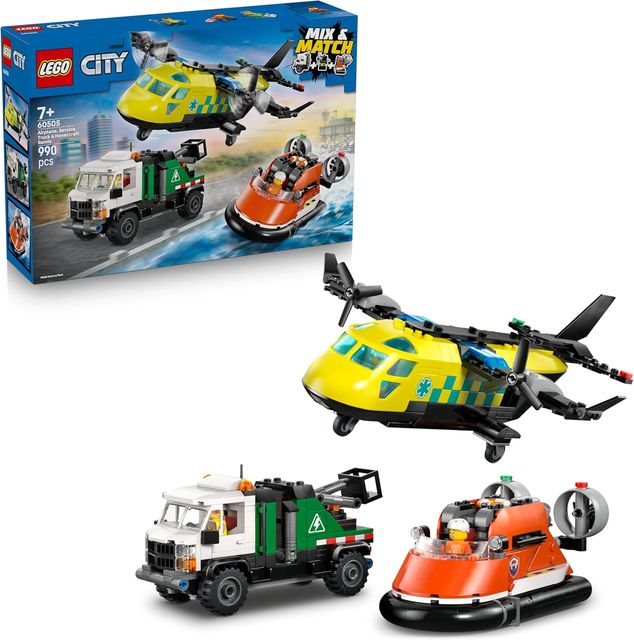LEGO CITY - Remix aereo, camion di servizio e hovercraft 60505
