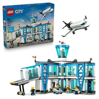 LEGO CITY AEROPORTO CON AEREO MODELLO IN MINIATURA CON TERMINAL RIMORCHIATORE P…