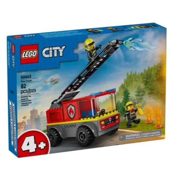 LEGO CITY AUTOPOMPA CON SCALA CAMION DEI POMPIERI CON 2 MINIFIGURE