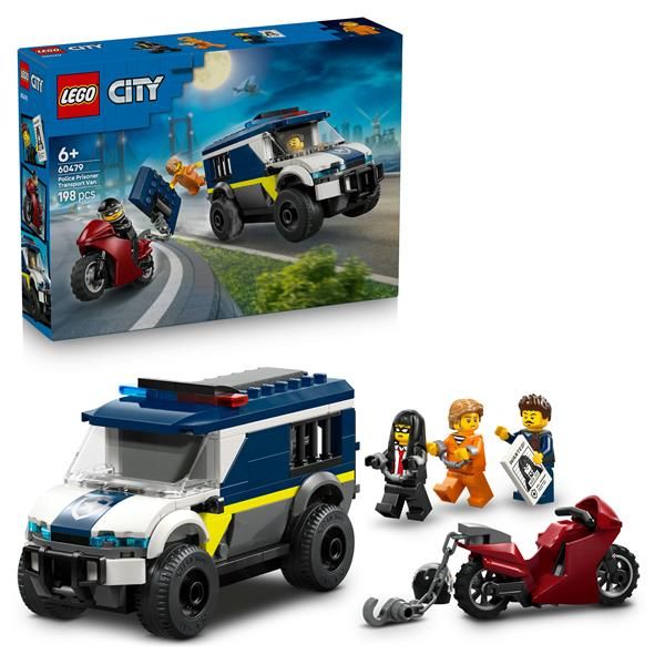 LEGO CITY CELLULARE DELLA POLIZIA KIT DI MODELLISMO CON CAMION MOTO E 3 MINIFIG…