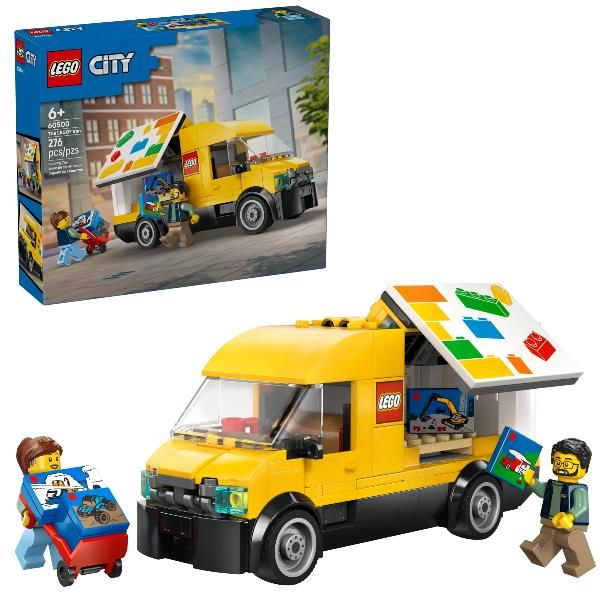 LEGO CITY FURGONE DA COSTRUIRE CO 2 MINIFIGURE CARRELLO E ACCESSORI