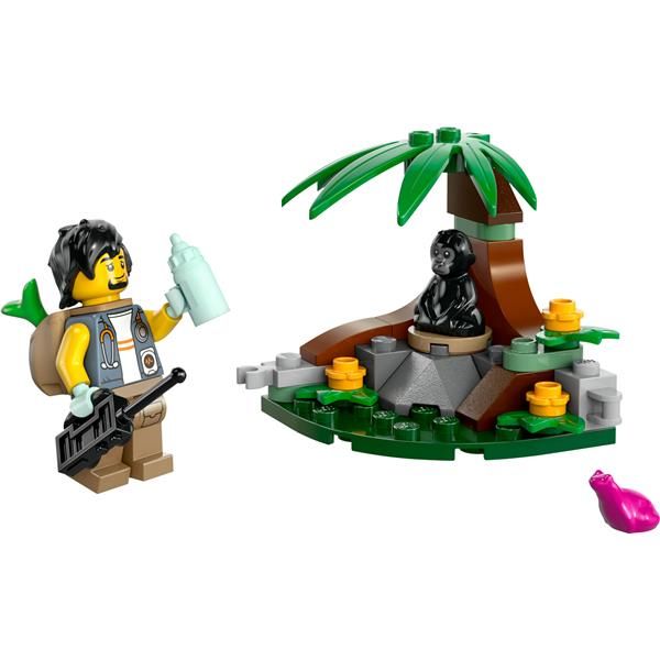 LEGO CITY L' INCONTRO CON IL CUCCIOLO DI GORILLA CON MINIFIGURA