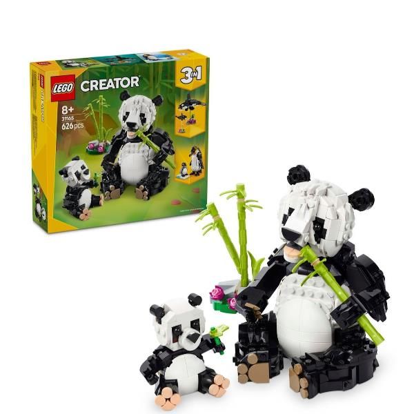 LEGO CREATOR 3 IN 1 FAMIGLIE DI ANIMALI PANDA CHE SI TRASFORMA IN PINGUINO E OR…