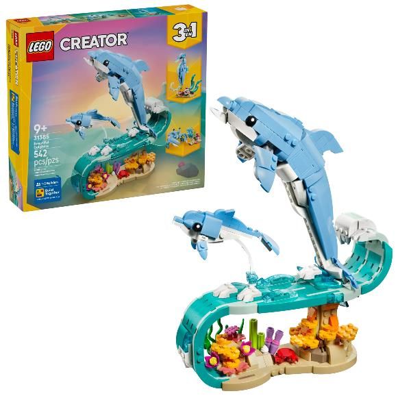 LEGO CREATOR ANIMALI MARINI MERAVIGLIOSI DELFINI CHE SI TRASFORMANO IN CAVALLUC…