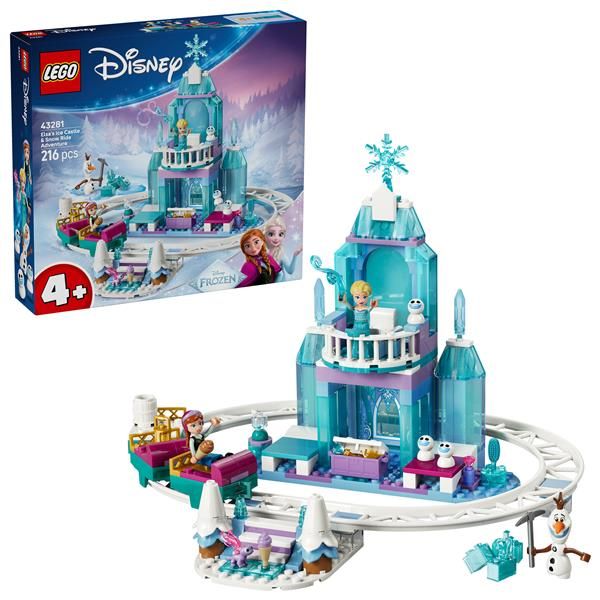 LEGO DISNEY CASTELLO DI GHIACCIO DI ELSA SULLA NEVE CON 7 PERSONAGGI E ACCESSORI