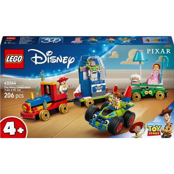 LEGO DISNEY E PIXAR TOY STORY TRENO E AUTO RC CELEBRATIVI CON 4 MINIFIGURE