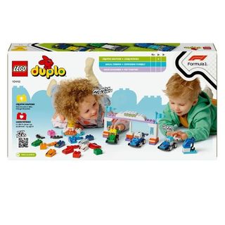 LEGO DUPLO AUTO DA CORSA E PILOTI TEAM F1 SET CON 10 VEICOLI DA COSTRUIRE