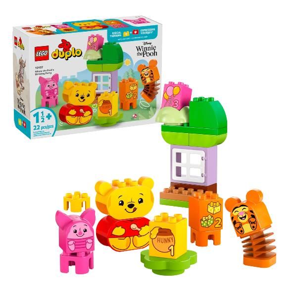 LEGO DUPLO FESTA DI COMPLEANNO DI WINNIE THE POOH CON PERSONAGGI E CASA SULL'AL…