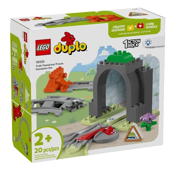 LEGO DUPLO PACK ESPANSIONE TUNNEL E BINARI FERROVIA CON ELEMENTI E PISTA PER TR…