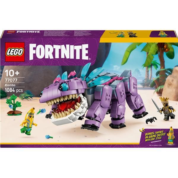 LEGO FORTNITE KLOMBO ACTION FIGURE DI DINO CON 2 MINIFIGURE