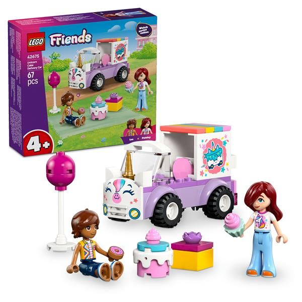LEGO FRIENDS AUTO UNICORNO PER CONSEGNA DI TORTE CON 2 MINI BAMBOLINE E ACCESSO…