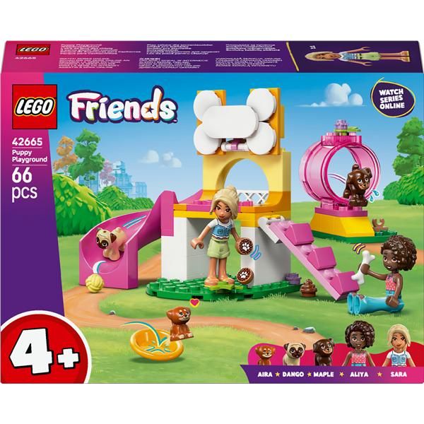 LEGO FRIENDS IL PARCO GIOCHI DEI CUCCIOLI CON SCIVOLO 2 MINI BAMBOLINE E 3 FIGU…