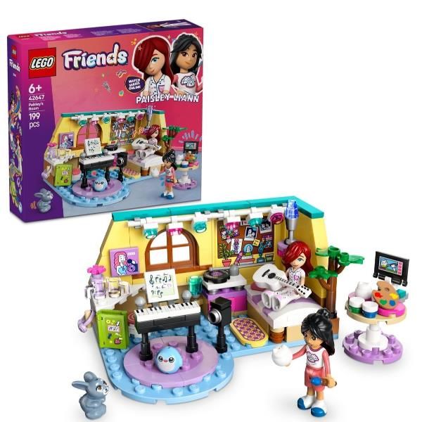 LEGO FRIENDS LA CAMERETTA DI PAISLEYCON 2 PERSONAGGI E STRUMENTI MUSICALI