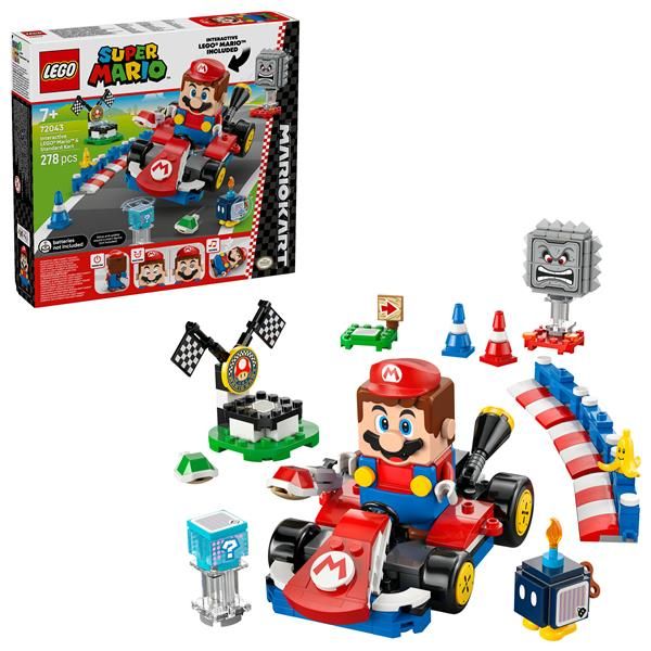LEGO MARIO KART INTERATTIVO E KART STANDARD PERCORSO DI GARA CON MACCHINA E 3 F…