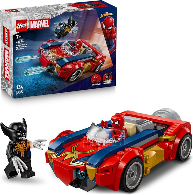LEGO MARVEL - Auto di Spider-Man vs. Venomized Wolverine 76336