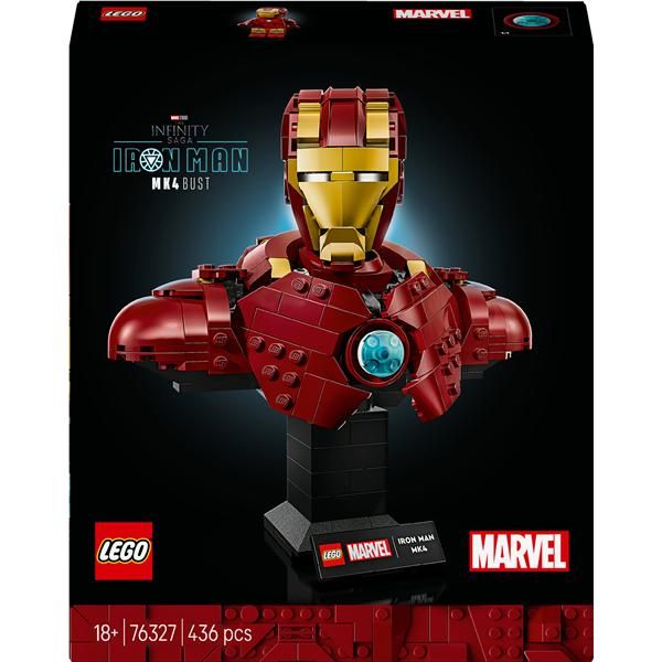 LEGO MARVEL BUSTO DI IRON MAN MK4 SET DI COSTRUZIONI CON MINIFIGURA DI TONY STA…