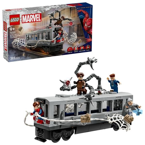 LEGO MARVEL SPIDER MAN VS DOCOCK DUELLO SUL TRENO GIOCATTOLO DA ESPOSIZIONE CON…
