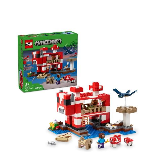 LEGO MINECRAFT LA CASA DEL MOOSHROOM DA COSTRUIRE CON PERSONAGGI ANIMALI GIOCAT…