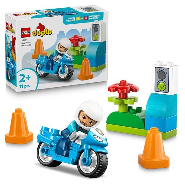 LEGO MOTOCICLETTA BLU DELLA POLIZIA