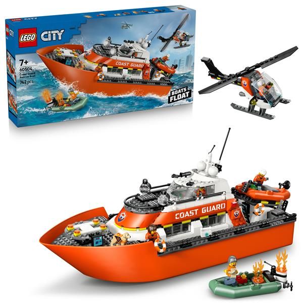 LEGO MOTOSCAFO ELICOTTERO GUARDIA COST