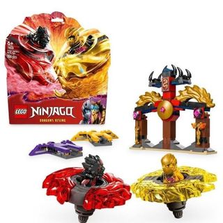 LEGO NINJAGO BATTLE PACK DRAGHI DELLO SPINJITZU TEMPIO DA COSTRUIRE CON 2 TROTT…