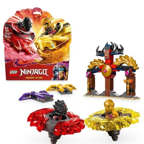 LEGO NINJAGO BATTLE PACK DRAGHI DELLO SPINJITZU TEMPIO DA COSTRUIRE CON 2 TROTT…