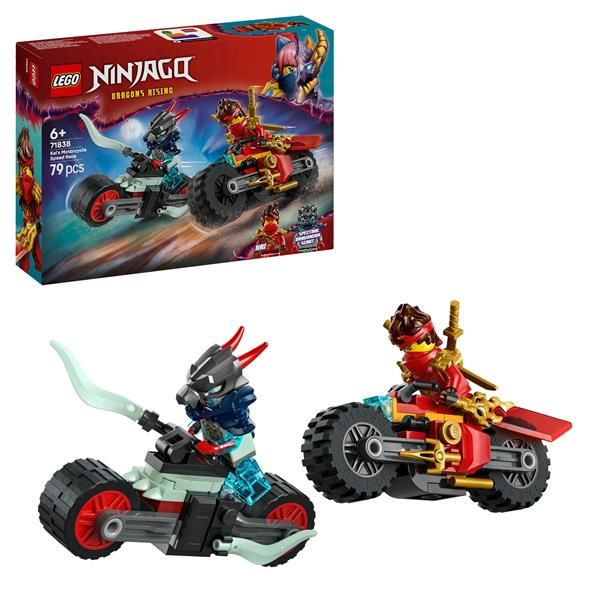 LEGO NINJAGO GARA DI VELOCITÀ SULLA MOTO DI KAI SET CON 2 MOTOCICLETTE E 2 MINI…