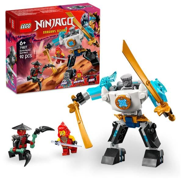 LEGO NINJAGO MECH DA BATTAGLIA DI ZANE FIGURA SNODABILE CON ARMATURA SPADA ACCE…