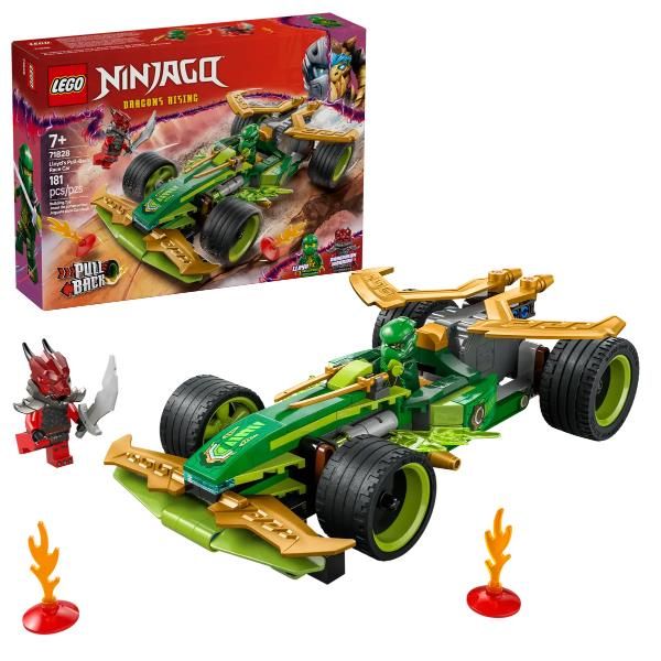LEGO NINJAGO RACER PULL-BACK DI LLOYD MODELLO DI AUTO DA CORSA CON 2 MINIFIGURE