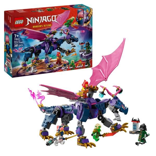 LEGO NINJAGO RONTU IL DRAGO MAESTRO FIGURA DI DRAGO SNODABILE CON 3 MINIFIGURE …