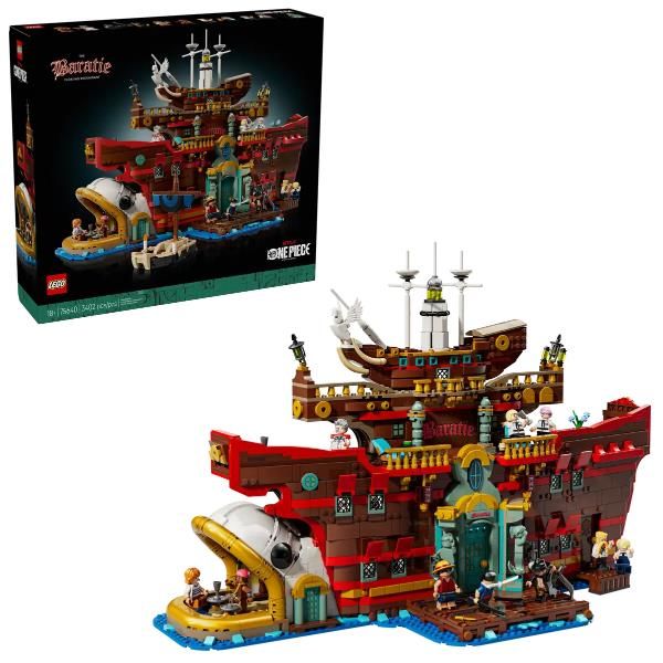 LEGO ONE PIECE BARATIE RISTORANTE GALLEGGIANTE MODELLO DA ESPOSIZIONE CON INTER…