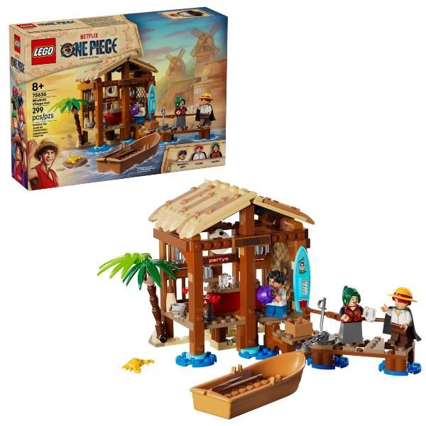 LEGO ONE PIECE LA CAPANNA DEL VILLAGGIO FOOSHA CON BARCA 3 MINIFIGURE E ACCESSO…