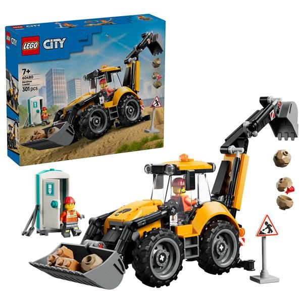 LEGO SCAVATRICE DA CANTIERE GIALLA