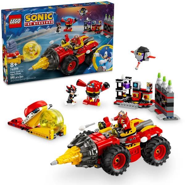LEGO SONIC THE HEDGEHOG SUPER SONIC VS EGG DRILLSTER CON 7 PERSONAGGI