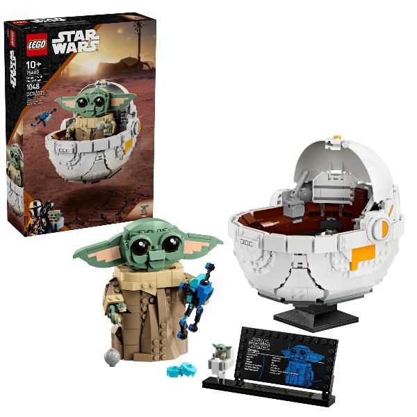 LEGO STAR WARS GROGU E CARROZZINA CON RANA SORGAN E MINIFIGURA DI GROGU