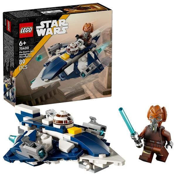 LEGO STAR WARS MICROFIGHTER JEDISTARFIGHTER PLOKON ASTRONAVE CON 2 SHOOTER E UN…