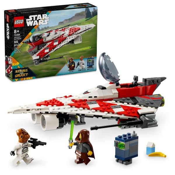 LEGO STAR WARS STARFIGHTER DI JEDI BOB MODELLINO ASTRONAVE DA COSTRUIRE CON 2 M…