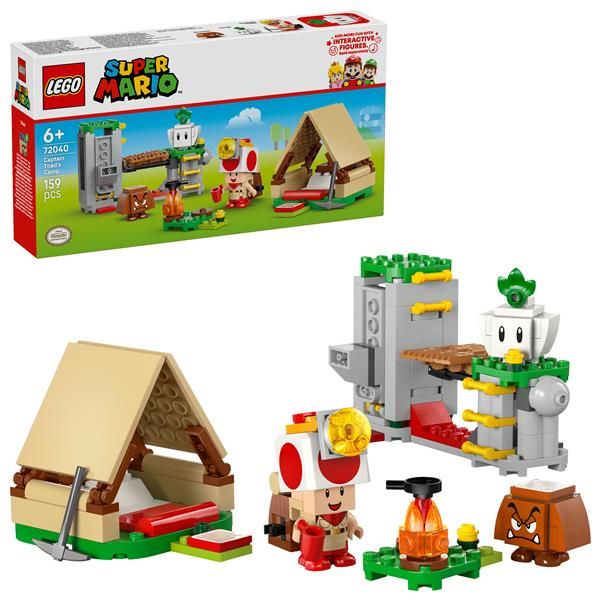 LEGO SUPER MARIO IN CAMPEGGIO CON CAPITAN TOAD GIOCO INTERATTIVO CON 3 FIGURE U…