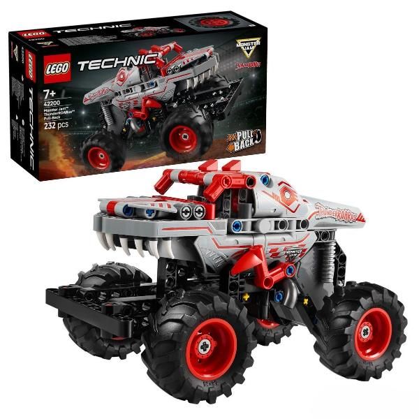 LEGO TECHNIC PULL BACK THUNDERROARUS MONSTER TRUCK DA COSTRUIRE VEICOLO DINOSAU…