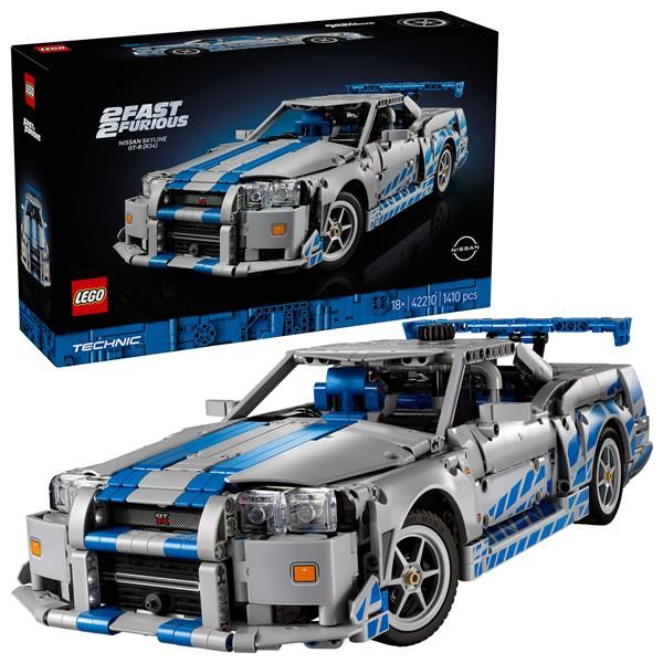 LEGO TECNIC NISSAN SKYLINE GT-R R34 FAST FURIOS 2 MODELLINO DA COSTRUIRE CON FU…