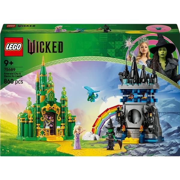 LEGO WICKED CITTA' DI SMERALDO E CASTELLO KIAMO KO CON 2 MINIBAMBOLINE SCIMMIA …