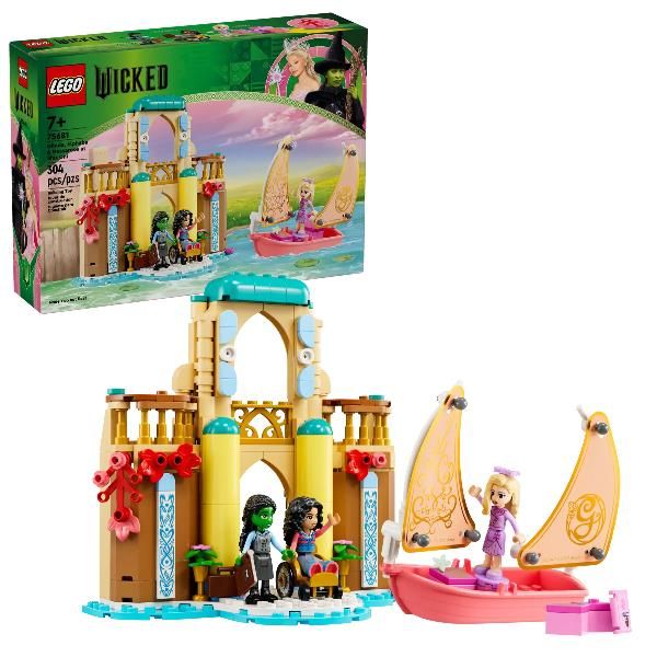 LEGO WICKED GLINDA ELPHABA E NESSAROSE ALL'UNIVERSITA' CASA DELLE BAMBOLE CON 3…