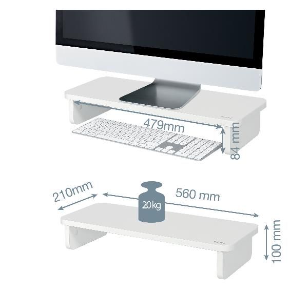 LEITZ SUPPORTO PER MONITOR ERGO BIANCO